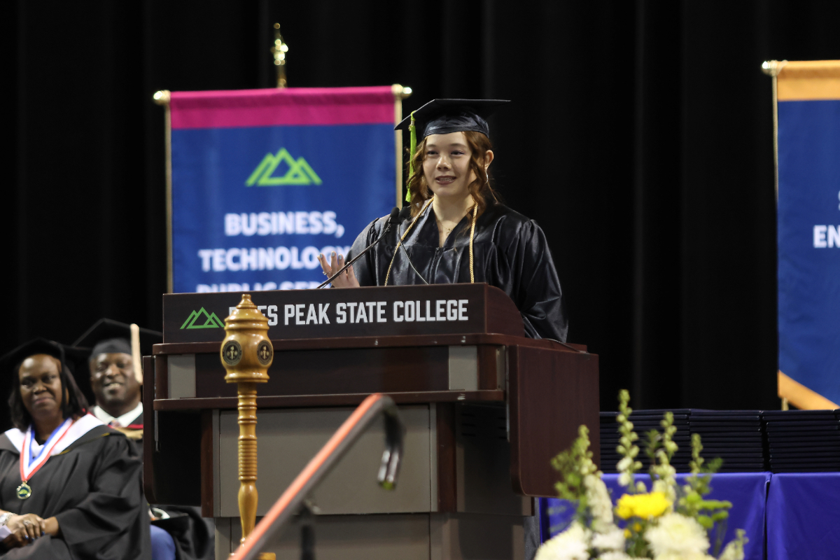 PPSC student speaker at commencement ceremony
