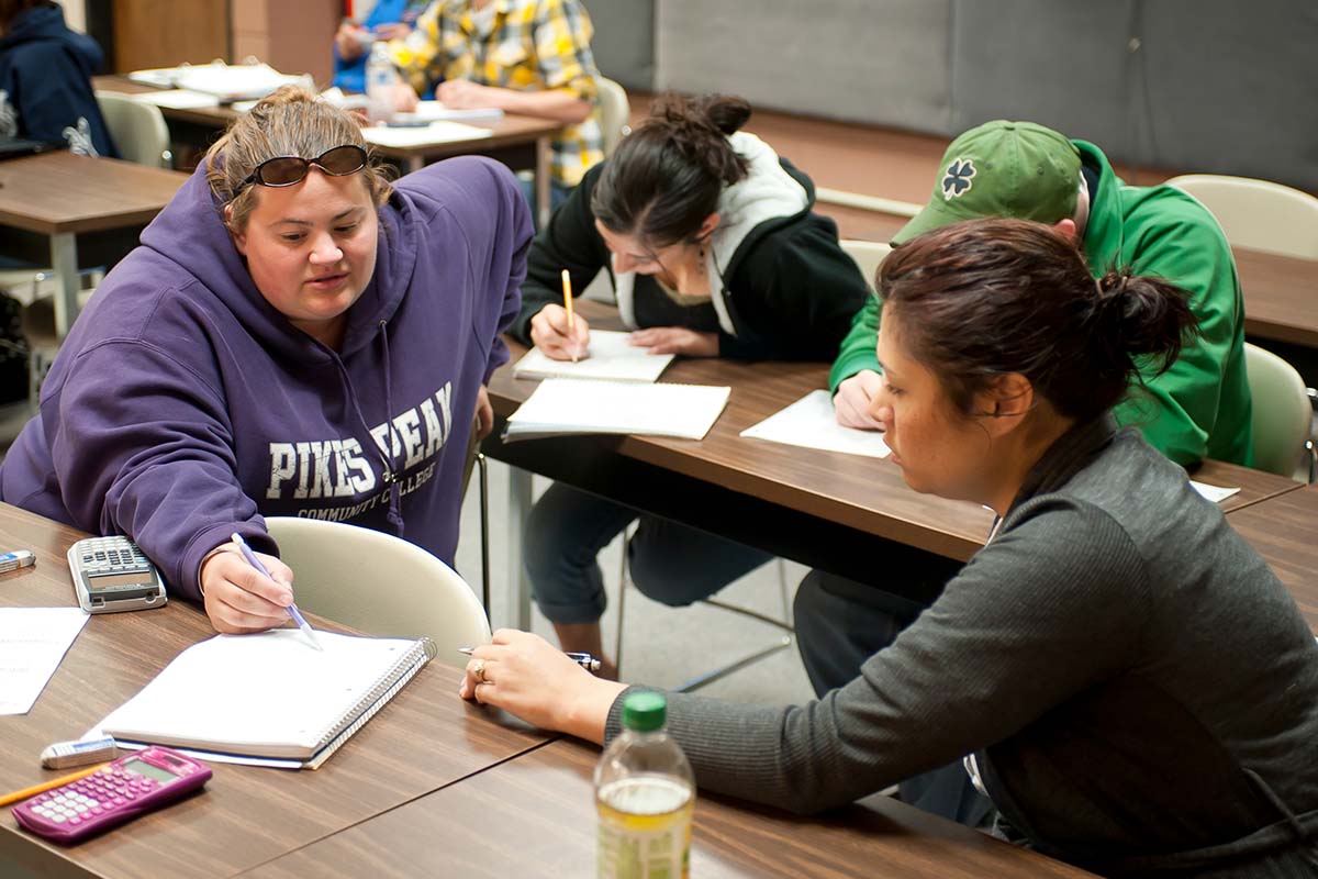 Students working together in the classroom