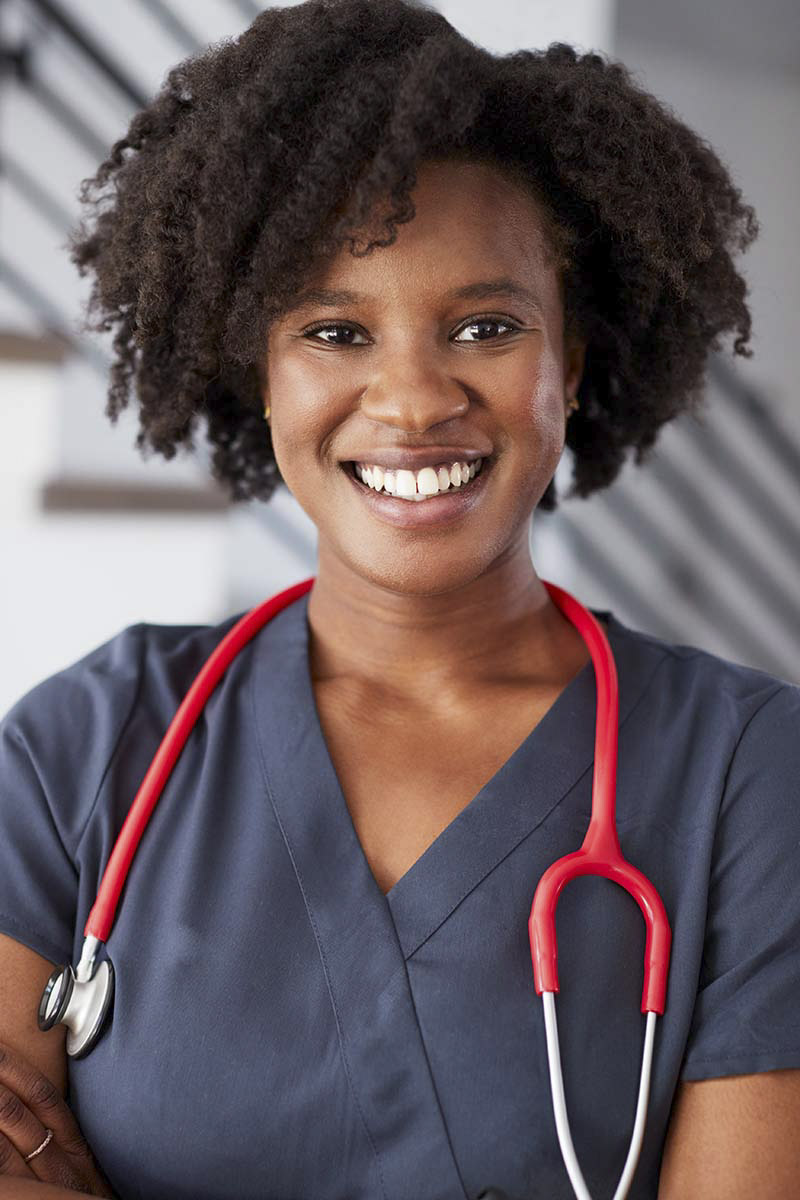nursing student smiling at camera