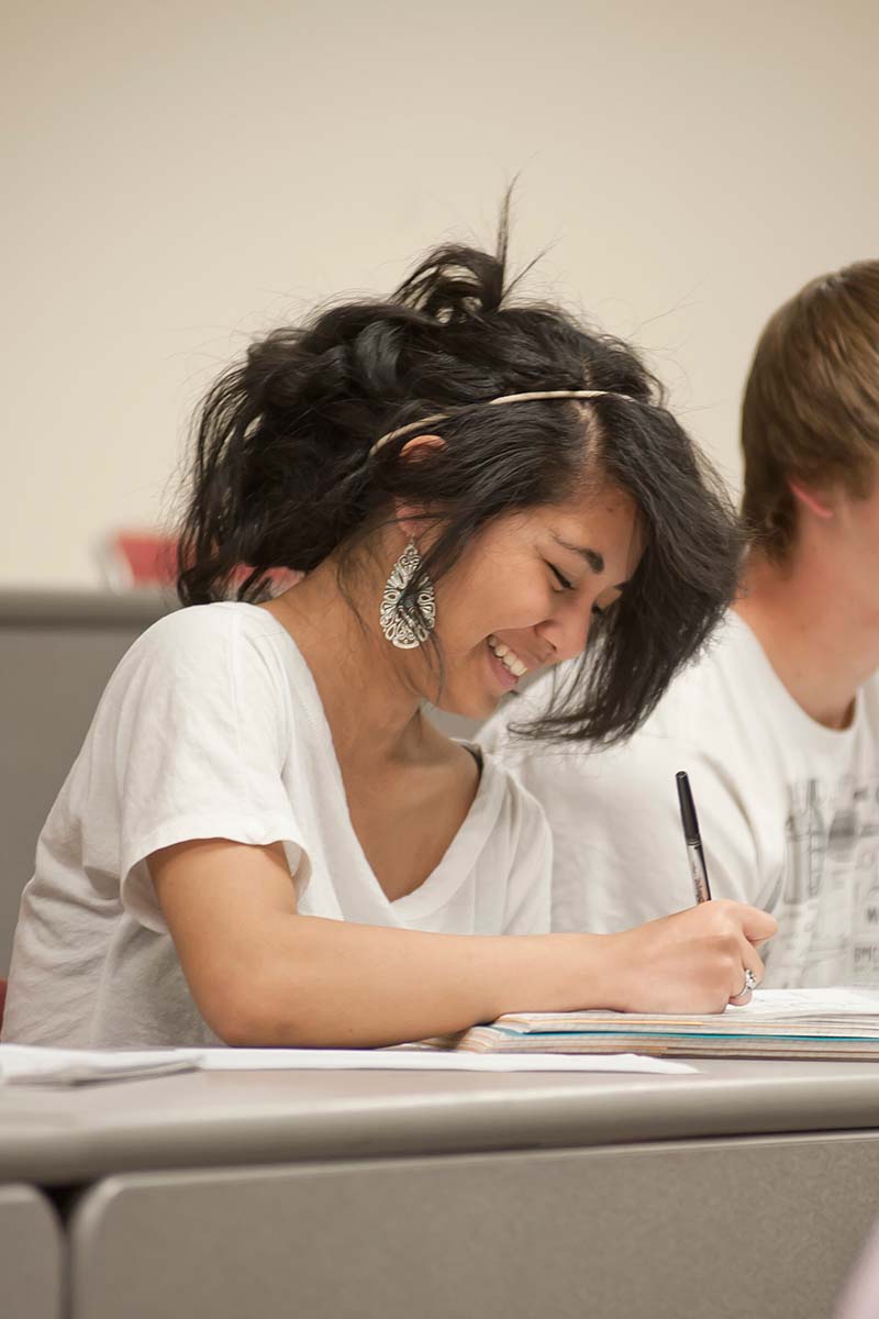 Student smiling