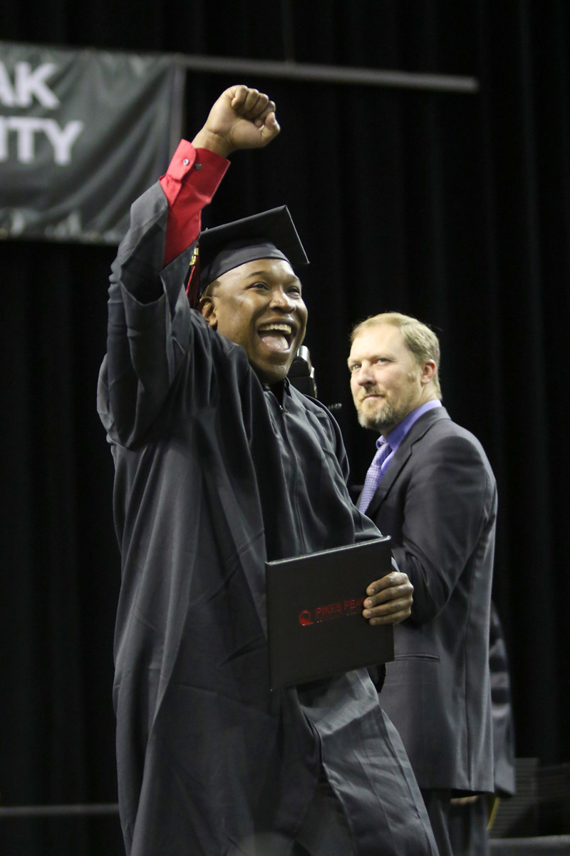 student at commencement