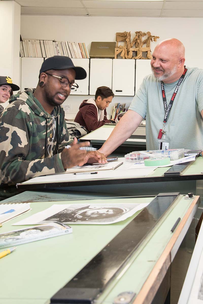 instructor with student