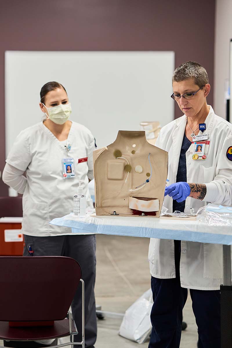 nursing students in simulation class